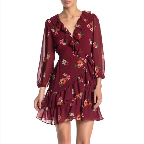 Astr Dresses & Skirts - ASTR THE LABEL Cheyanne Ruffle red mini Dress